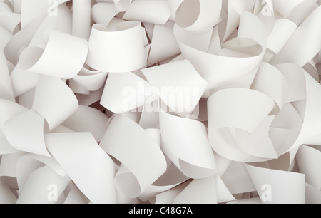 close up of accounting roll of tape paper Stock Photo
