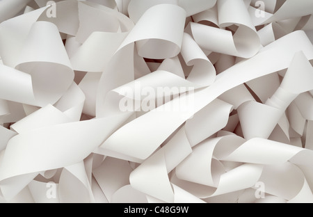 close up of accounting roll of tape paper Stock Photo
