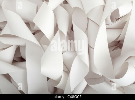 close up of accounting roll of tape paper Stock Photo