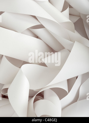 close up of accounting roll of tape paper Stock Photo