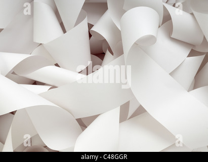 close up of accounting roll of tape paper Stock Photo