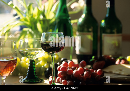 Glasses of wine Stock Photo