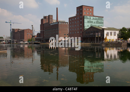 Harbor, Duisburg, Ruhr Area, North Rhine-Westphalia,  Germany Stock Photo