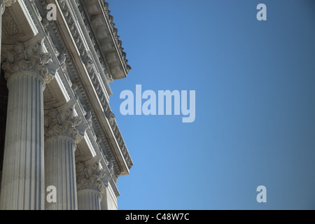 White column building located in Rome, Italy. Stock Photo