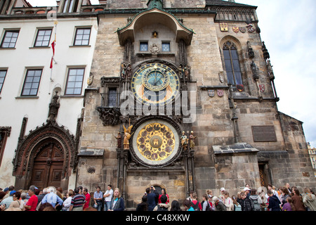 The Prague Astronomical Clock or Prague Orloj Stock Photo