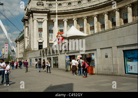 The Sea Life London Aquarium, located on the South Bank of the River Thames in central London Stock Photo