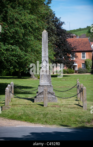 War Memorail, Hartest Village Green, Cambridgeshire Stock Photo