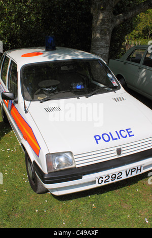 1990's Rover Metro in British police 'panda car' livery at a classic car event in the Argory, Northern Ireland, UK Stock Photo