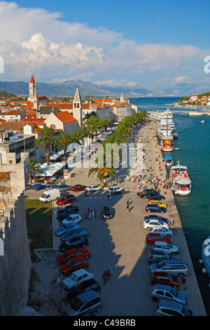 Panoramic view of Trogir town in Croatia Stock Photo