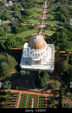Aerial photograph of the Bahai Gardens in Haifa Stock Photo