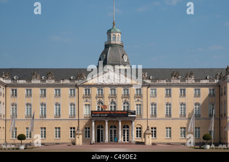 Karlsruhe castle, Baden-Wuerttemberg, Germany, Europe Stock Photo