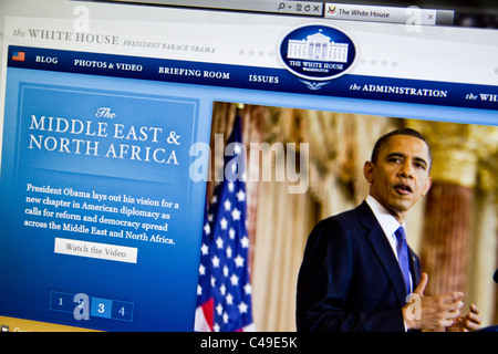 White house official website displayed on computer screen Stock Photo