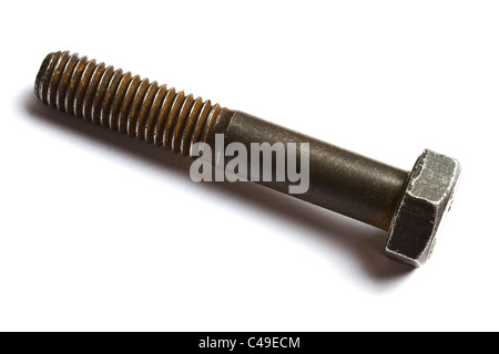 Rusty bolt isolated on white background Stock Photo