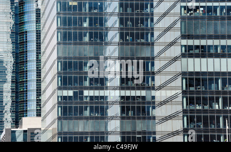 Office blocks in the 'Little Manhattan' business area of Brussels Stock Photo