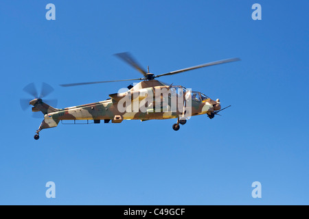 A South African Air Force Rooivalk attack helicopter at an air show at ...