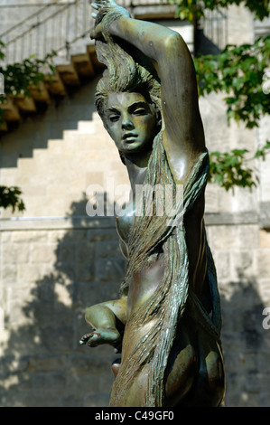 A public sculpture on Contrada de Pianello in San Marino Stock Photo