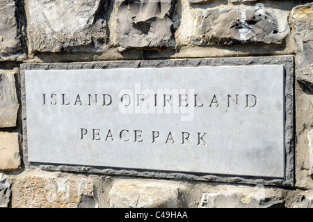 Island of Ireland Peace Park, Mesen (Messines), near Ypres, Belgium. Stock Photo