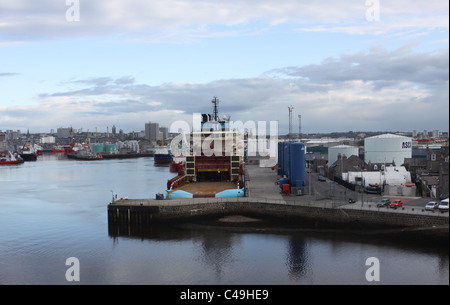 Aberdeen Harbour Scotland May 2011 Stock Photo