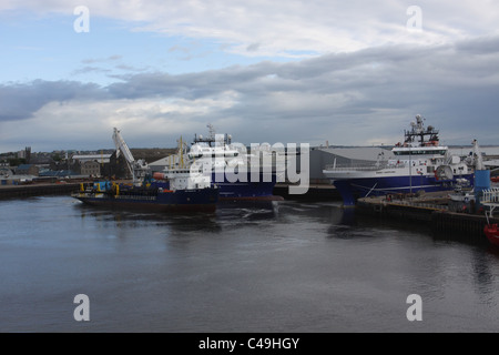 Aberdeen Harbour Scotland May 2011 Stock Photo