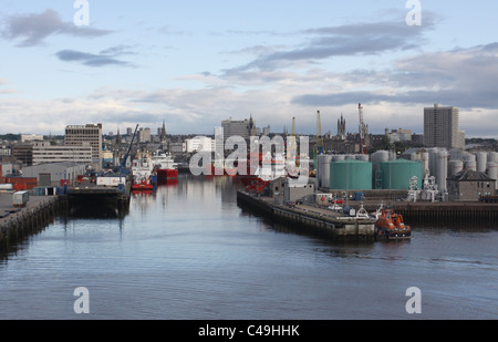 Aberdeen Harbour Scotland May 2011 Stock Photo