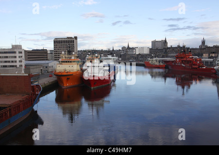 Aberdeen Harbour Scotland May 2011 Stock Photo