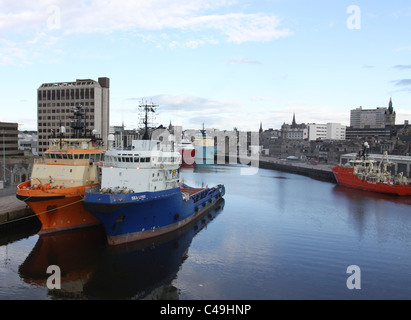 Aberdeen Harbour Scotland May 2011 Stock Photo