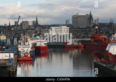 Aberdeen Harbour Scotland May 2011 Stock Photo