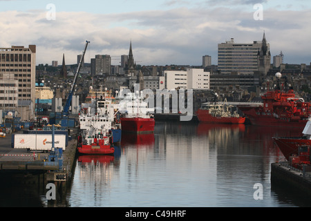 Aberdeen Harbour Scotland May 2011 Stock Photo