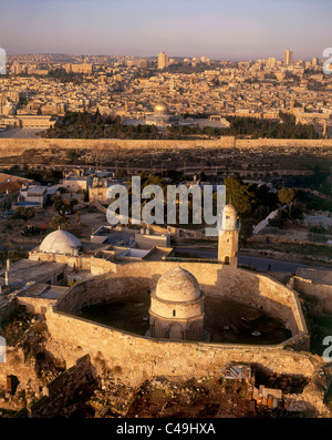 Aerial photograph of the place of Ascension on mount of Olives in Eastern Jerusalem Stock Photo