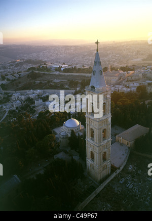 Aerial photograph of the church of Ascension on the mount of Olives Stock Photo