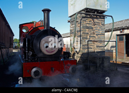 Tallyllyn Railway  trains at Pendre, Tywyn, Gwynedd, Wales. The Talyllyn is the worlds first preserved railway. Stock Photo