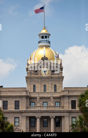 Historic City Hall, Savannah, Georgia Stock Photo