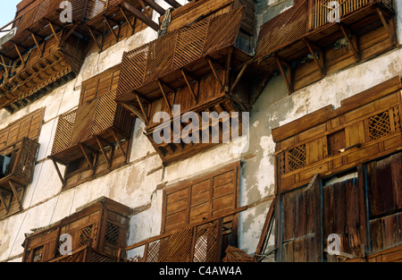 Saudi Arabia, Makkah, Jeddah. Al-Balad, the historic heart of Jeddah, still contains some 19th-century buildings Stock Photo