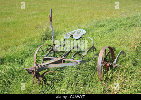 Antique Horward farm harrow,  North of England Open Air Museum, Beamish, Co. Durham. Stock Photo