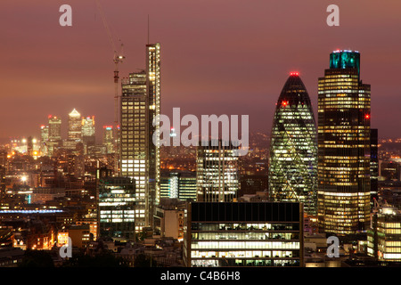 The City of London seen from the Barbican, England Stock Photo