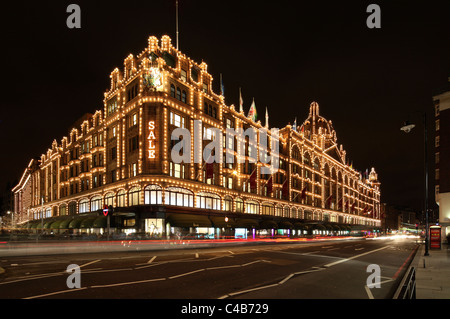 The famous Harrods Department Store in London Knightsbridge. Stock Photo