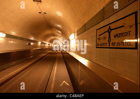 The old Tunnel under the River Elbe in Hamburg, Germany Stock Photo