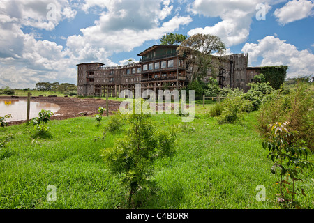 The famous Treetops Hotel situated in the salient of the Aberdare National Park. Kenya Stock Photo