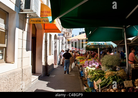 City market in Rijeka, Croatia Stock Photo