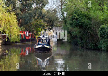 Canal boat on Kennet and avon canal taken at Bradford on Avon Stock Photo