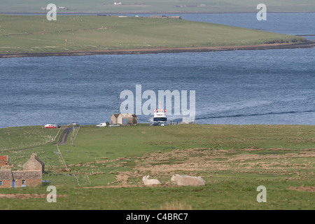 Graemsay Ferry at Moaness Pier Hoy Orkney Scotland May 2011 Stock Photo