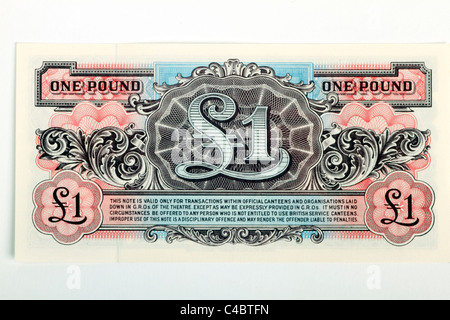 -UNC 1 Pound Vintage Banknote British Armed Forces,1962