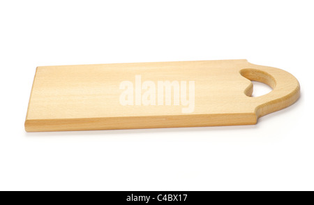 Wooden chopping board isolated on white background Stock Photo