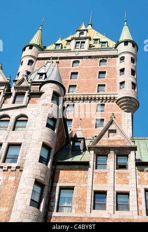 The central tower of Chateau Frontenac in Quebec City, Canada Stock Photo
