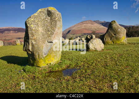 Castle Rigg Stone Circle in English Lake District Stock Photo