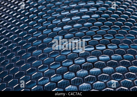 Dark blue Metal Mesh Texture closeup shot Stock Photo