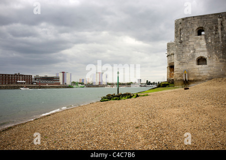 entrance to Portsmouth Harbour Stock Photo