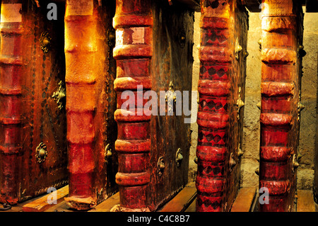 Spain, La Rioja: Medieval books of the 'Cantes Gregorianos' in the Monastery of Yuso Stock Photo