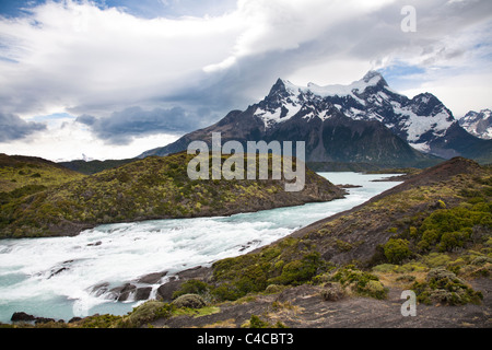 Salto Grande waterfall, Torres del Paine National Park, Chile Stock Photo