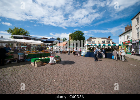 Market Rasen Gardeners Market, held in the Market Square, Market Rasen, Lincolnshire, England, UK. Stock Photo